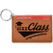 Graduating Students Cognac Leatherette Keychain ID Holders - Front Credit Card