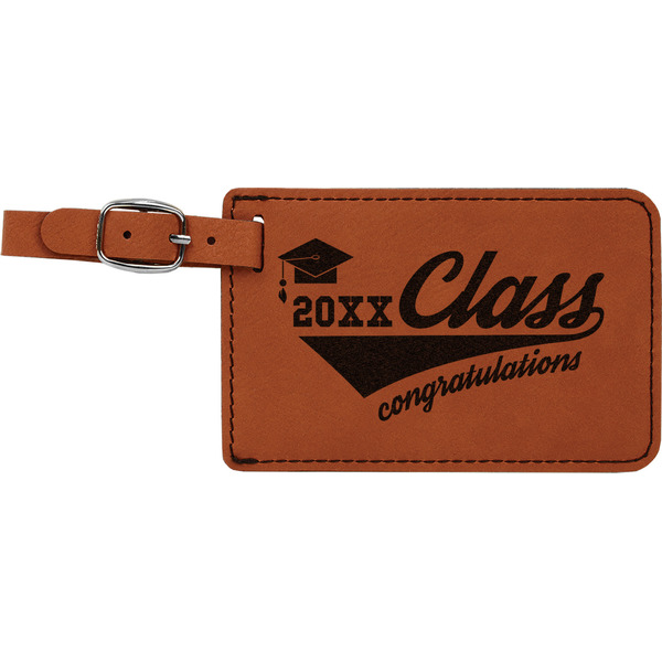 Custom Graduating Students Leatherette Luggage Tag (Personalized)