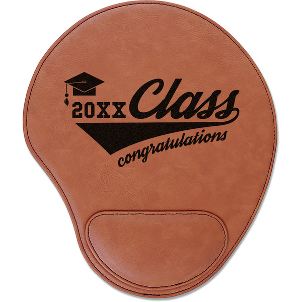 Custom Graduating Students Leatherette Mouse Pad with Wrist Support (Personalized)