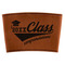 Graduating Students Cognac Leatherette Mug Sleeve - Flat