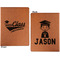 Graduating Students Cognac Leatherette Portfolios with Notepad - Large - Double Sided - Apvl