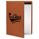 Graduating Students Leatherette Portfolio with Notepad - Small - Double Sided (Personalized)