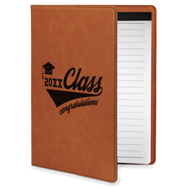 Custom Graduating Students Leatherette Portfolio with Notepad - Small - Single Sided (Personalized)