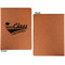 Graduating Students Cognac Leatherette Portfolios with Notepad - Small - Single Sided- Apvl