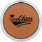 Graduating Students Leatherette Round Coaster w/ Silver Edge (Personalized)