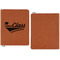 Graduating Students Cognac Leatherette Zipper Portfolios with Notepad - Single Sided - Apvl