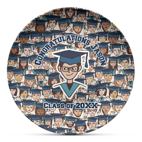 Custom Graduating Students Microwave Safe Plastic Plate - Composite Polymer (Personalized)