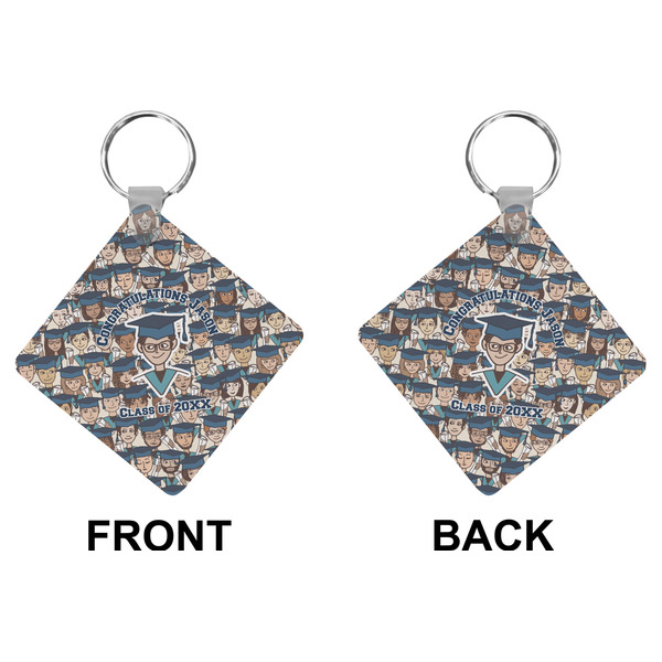 Graduating Students Diamond Keychain (Front + Back)