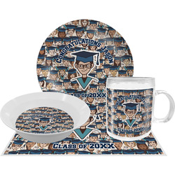 Graduating Students Dinner Set - Single 4 Pc Setting w/ Name or Text