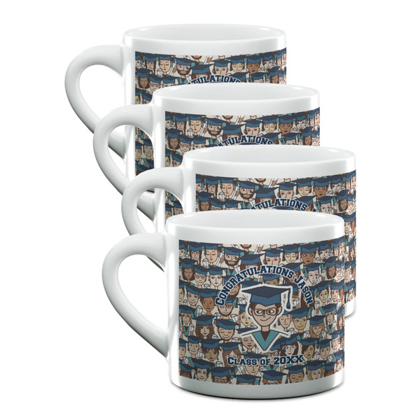 Custom Graduating Students Double Shot Espresso Cups - Set of 4 (Personalized)