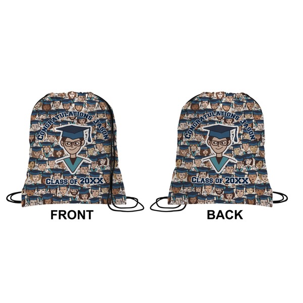 Graduating Students Drawstring Backpack Front & Back Medium