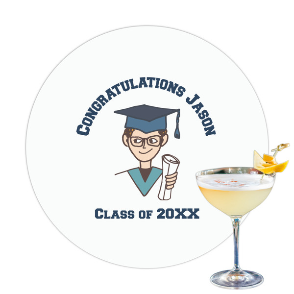 Custom Graduating Students Printed Drink Topper - 3.25" (Personalized)