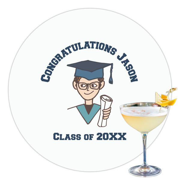 Custom Graduating Students Printed Drink Topper - 3.5" (Personalized)