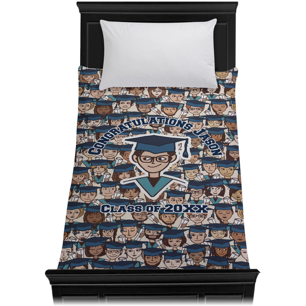 Graduating Students Duvet Cover - Twin - On Bed - No Prop