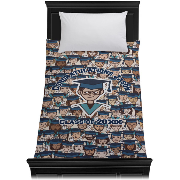 Graduating Students Duvet Cover - Twin XL - On Bed - No Prop