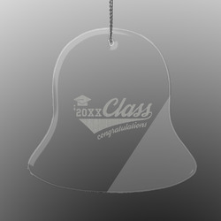 Graduating Students Engraved Glass Ornament - Bell (Personalized)