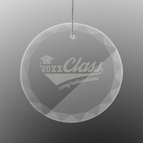 Graduating Students Engraved Glass Ornament - Round (Front)