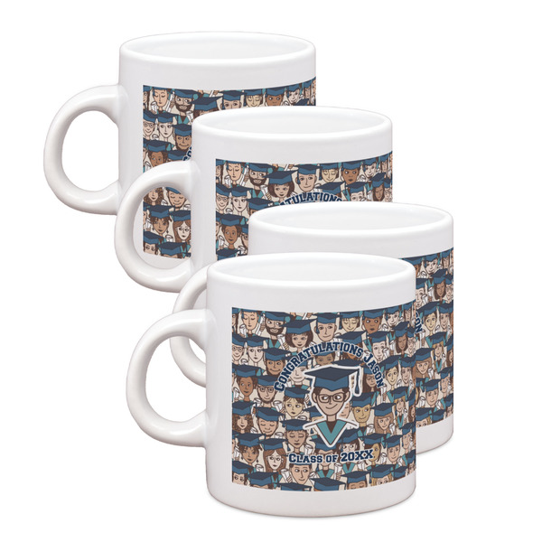 Custom Graduating Students Single Shot Espresso Cups - Set of 4 (Personalized)