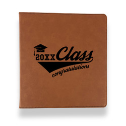Graduating Students Leather Binder - 1" - Rawhide (Personalized)