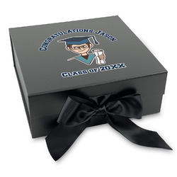 Graduating Students Gift Box with Magnetic Lid - Black (Personalized)
