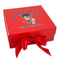 Graduating Students Gift Box with Magnetic Lid - Red (Personalized)