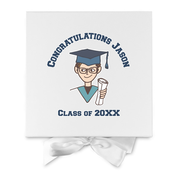 Graduating Students Gift Boxes with Magnetic Lid - White - Approval