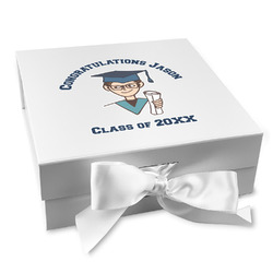 Graduating Students Gift Box with Magnetic Lid - White (Personalized)