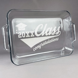 Graduating Students Glass Baking Dish with Truefit Lid - 13in x 9in (Personalized)