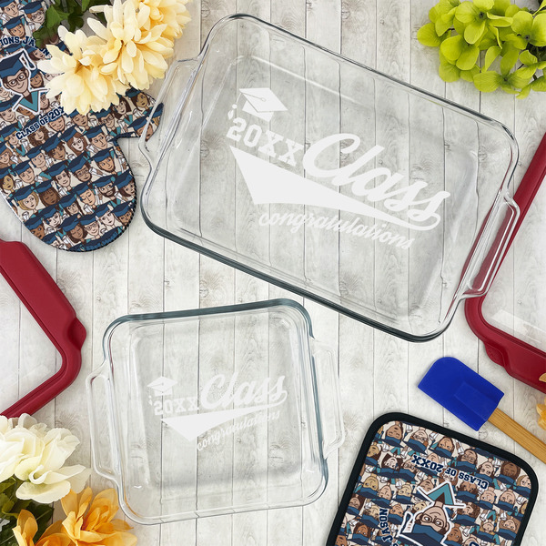 Graduating Students Glass Baking Dish Set - LIFESTYLE