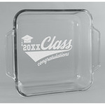 Graduating Students Glass Cake Dish - 8in x 8in (Personalized)