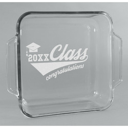 Graduating Students Glass Cake Dish - 8in x 8in (Personalized)