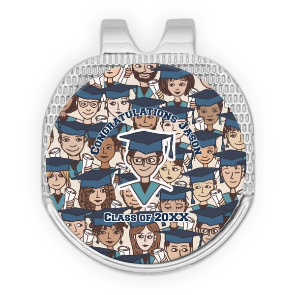 Custom Graduating Students Golf Ball Marker - Hat Clip - Silver