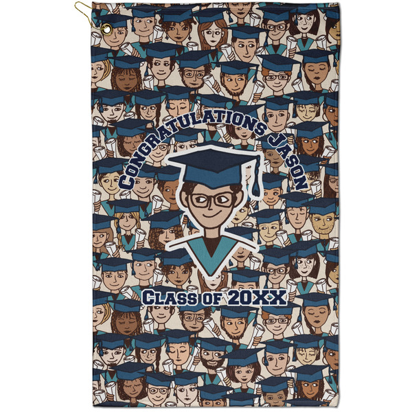Custom Graduating Students Golf Towel - Poly-Cotton Blend - Small w/ Name or Text