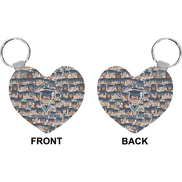 Graduating Students Heart Keychain (Front + Back)