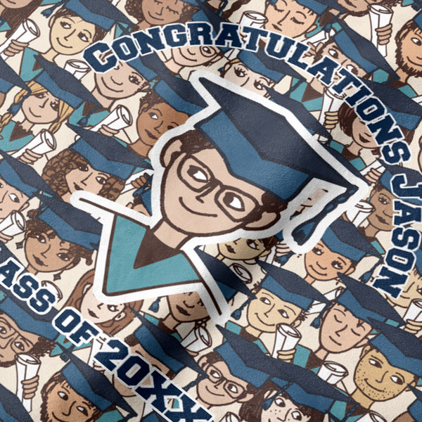Graduating Students Hooded Baby Towel- Detail Close Up