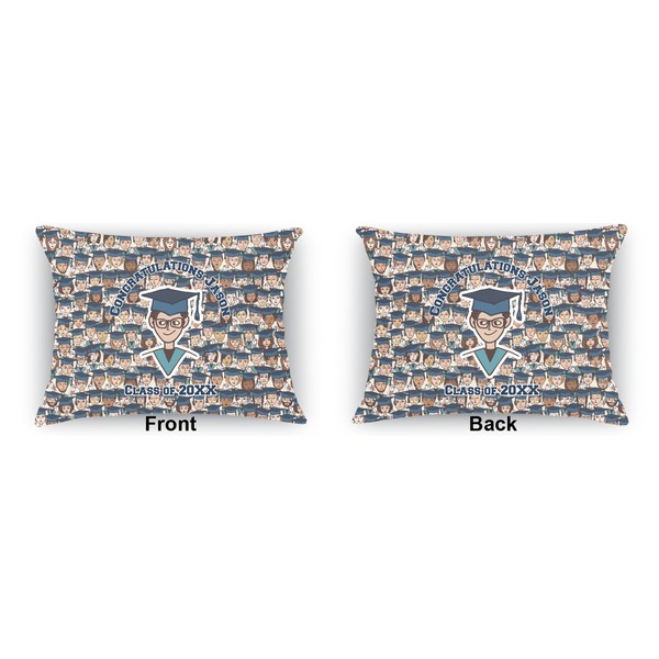 Graduating Students Indoor Rectangular Burlap Pillow (Front and Back)