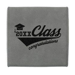 Graduating Students Jewelry Gift Box - Engraved Leather Lid (Personalized)