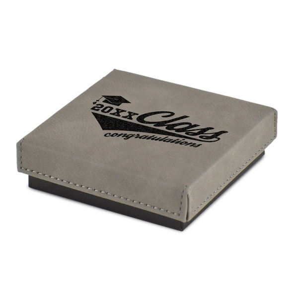 Custom Graduating Students Jewelry Gift Box - Engraved Leather Lid (Personalized)