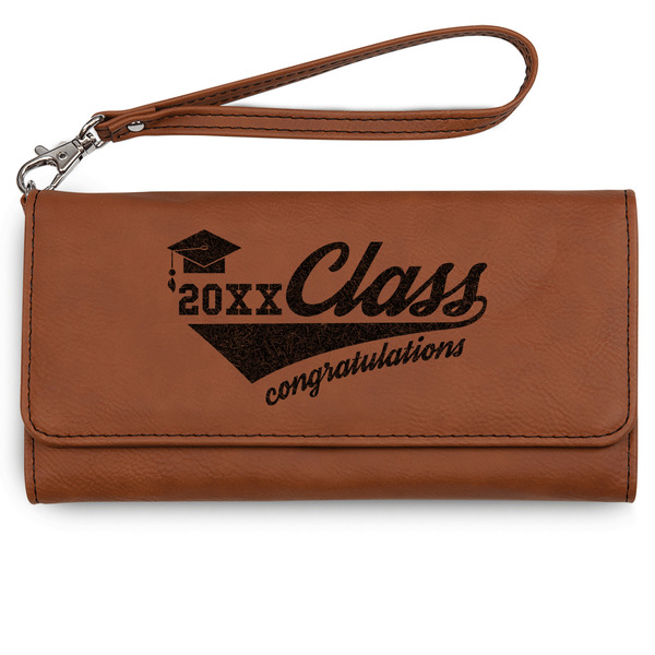 Custom Graduating Students Ladies Leatherette Wallet - Laser Engraved - Rawhide (Personalized)