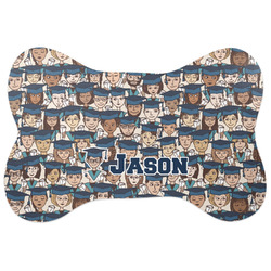 Graduating Students Bone Shaped Dog Food Mat (Personalized)