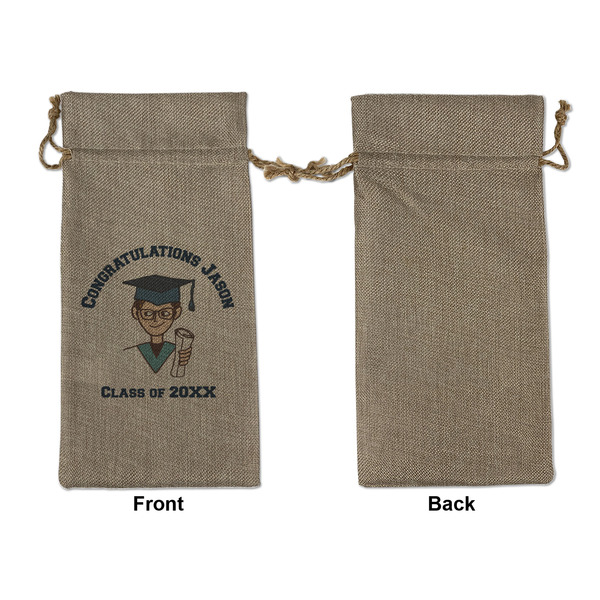 Graduating Students Large Burlap Gift Bags - Front Approval