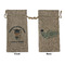 Graduating Students Large Burlap Gift Bags - Front & Back