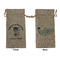 Graduating Students Large Burlap Gift Bag - Front & Back (Personalized)