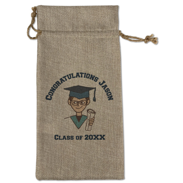 Graduating Students Large Burlap Gift Bags - Front
