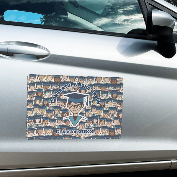 Graduating Students Large Rectangle Car Magnets- In Context