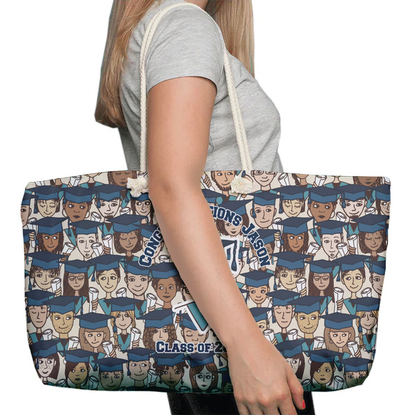 Graduating Students Large Rope Tote Bag - In Context View