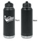 Graduating Students Laser Engraved Water Bottles - Front Engraving - Front & Back View