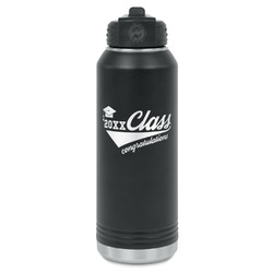 Graduating Students Water Bottle - Laser Engraved - Front (Personalized)