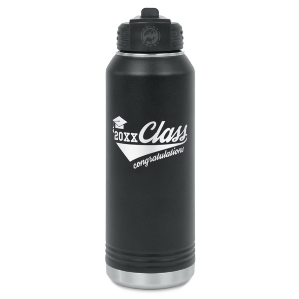Custom Graduating Students Water Bottle - Laser Engraved - Front (Personalized)