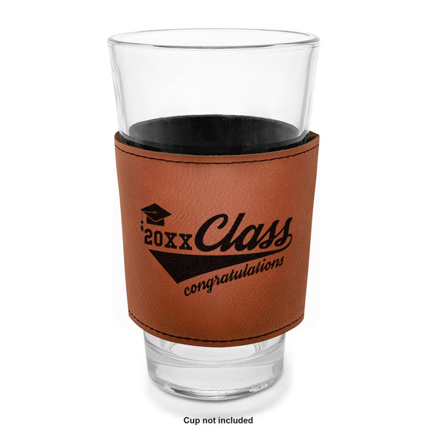 Graduating Students Laserable Leatherette Mug Sleeve - In pint glass for bar